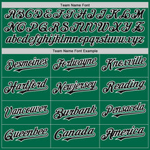 Charger l'image dans la galerie, Custom Kelly Green Black-White 3D Pattern Design Gradient Style Twinkle Star Authentic Baseball Jersey