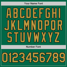 Load image into Gallery viewer, Custom Kelly Green Old Gold-Black 3D Pattern Design Gradient Style Twinkle Star Authentic Baseball Jersey