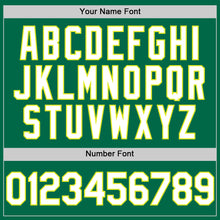 Laden Sie das Bild in den Galerie-Viewer, Custom Kelly Green White-Neon Yellow 3D Pattern Design Gradient Style Twinkle Star Authentic Baseball Jersey