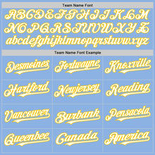 Charger l'image dans la galerie, Custom Light Blue White-Yellow 3D Pattern Design Gradient Style Twinkle Star Authentic Baseball Jersey