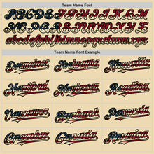 Laden Sie das Bild in den Galerie-Viewer, Custom Cream Vintage USA Flag-Black 3D Pattern Design Gradient Style Twinkle Star Authentic Baseball Jersey