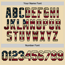 Laden Sie das Bild in den Galerie-Viewer, Custom Cream Vintage USA Flag-Black 3D Pattern Design Gradient Style Twinkle Star Authentic Baseball Jersey