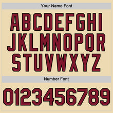 Load image into Gallery viewer, Custom Cream Crimson-Black 3D Pattern Design Gradient Style Twinkle Star Authentic Baseball Jersey