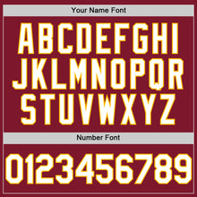 Charger l'image dans la galerie, Custom Crimson White-Gold 3D Pattern Design Gradient Style Twinkle Star Authentic Baseball Jersey