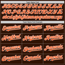 Charger l'image dans la galerie, Custom Brown Orange-White 3D Pattern Design Gradient Style Twinkle Star Authentic Baseball Jersey
