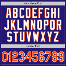 Load image into Gallery viewer, Custom Dark Purple Orange-White 3D Pattern Design Gradient Style Twinkle Star Authentic Baseball Jersey