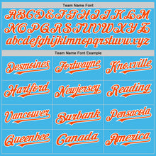 Load image into Gallery viewer, Custom Sky Blue Orange-White 3D Pattern Design Gradient Style Twinkle Star Authentic Baseball Jersey