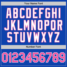 Load image into Gallery viewer, Custom Thunder Blue Pink-White 3D Pattern Design Gradient Style Twinkle Star Authentic Baseball Jersey