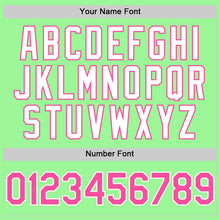 Charger l'image dans la galerie, Custom Pea Green Pink-White 3D Pattern Design Gradient Style Twinkle Star Authentic Baseball Jersey