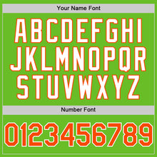 Load image into Gallery viewer, Custom Aurora Green Orange-White 3D Pattern Design Gradient Style Twinkle Star Authentic Baseball Jersey