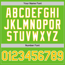 Load image into Gallery viewer, Custom Aurora Green Yellow-White 3D Pattern Design Gradient Style Twinkle Star Authentic Baseball Jersey