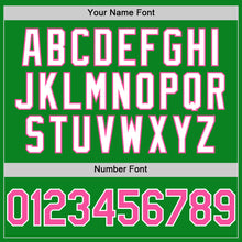 Charger l'image dans la galerie, Custom Grass Green Pink-White 3D Pattern Design Gradient Style Twinkle Star Authentic Baseball Jersey