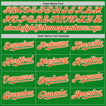 Charger l'image dans la galerie, Custom Grass Green Orange-White 3D Pattern Design Gradient Style Twinkle Star Authentic Baseball Jersey