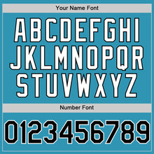 Laden Sie das Bild in den Galerie-Viewer, Custom Panther Blue Black-White 3D Pattern Design Gradient Style Twinkle Star Authentic Baseball Jersey