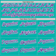 Laden Sie das Bild in den Galerie-Viewer, Custom Aqua Purple-White 3D Pattern Design Gradient Style Twinkle Star Authentic Baseball Jersey