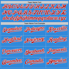 Charger l'image dans la galerie, Custom Electric Blue Red-White 3D Pattern Design Gradient Style Twinkle Star Authentic Baseball Jersey