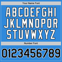 Load image into Gallery viewer, Custom Electric Blue Black-White 3D Pattern Design Gradient Style Twinkle Star Authentic Baseball Jersey