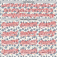 Load image into Gallery viewer, Custom White Red 3D Pattern Design Animal Cat Authentic Baseball Jersey