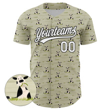 Загрузить изображение в средство просмотра галереи, Custom Green White-Black 3D Pattern Design Animal Cow Authentic Baseball Jersey