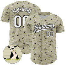 Загрузить изображение в средство просмотра галереи, Custom Green White-Black 3D Pattern Design Animal Cow Authentic Baseball Jersey