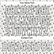 Load image into Gallery viewer, Custom White Black 3D Pattern Design Animal Panda Authentic Baseball Jersey