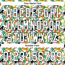 Load image into Gallery viewer, Custom White Black 3D Pattern Design Animal Lion And Leopard Authentic Baseball Jersey