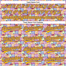 Laden Sie das Bild in den Galerie-Viewer, Custom Pink Yellow-Purple 3D Pattern Design Animal Funny Monster Authentic Baseball Jersey