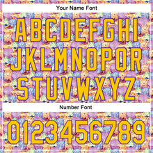 Laden Sie das Bild in den Galerie-Viewer, Custom Pink Yellow-Purple 3D Pattern Design Animal Funny Monster Authentic Baseball Jersey