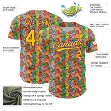 Laden Sie das Bild in den Galerie-Viewer, Custom Pink Yellow-Purple 3D Pattern Design Animal Funny Monster Authentic Baseball Jersey