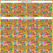 Laden Sie das Bild in den Galerie-Viewer, Custom Pink Yellow-Purple 3D Pattern Design Animal Funny Monster Authentic Baseball Jersey