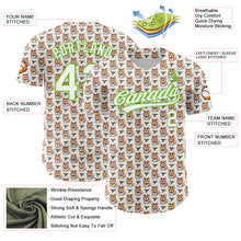 Load image into Gallery viewer, Custom White Aurora Green 3D Pattern Design Animal Dog Authentic Baseball Jersey