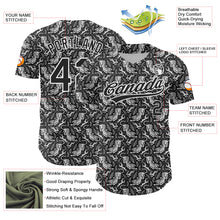 Load image into Gallery viewer, Custom Black White 3D Pattern Design Animal Tiger And Rabbit Authentic Baseball Jersey