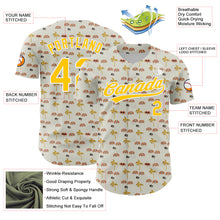 Загрузить изображение в средство просмотра галереи, Custom White Yellow 3D Pattern Design Animal Dog And Hawaii Palm Trees Authentic Baseball Jersey