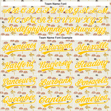 Загрузить изображение в средство просмотра галереи, Custom White Yellow 3D Pattern Design Animal Dog And Hawaii Palm Trees Authentic Baseball Jersey