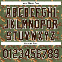 Загрузить изображение в средство просмотра галереи, Custom Green Brown-White 3D Pattern Design Animal Leopard And Hawaii Palm Leaves Authentic Baseball Jersey