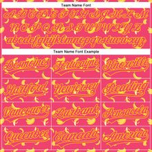 Load image into Gallery viewer, Custom Neon Pink Yellow 3D Pattern Design Fruit Banana Authentic Baseball Jersey