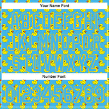 Загрузить изображение в средство просмотра галереи, Custom Sky Blue Yellow 3D Pattern Design Animal Duck Authentic Baseball Jersey