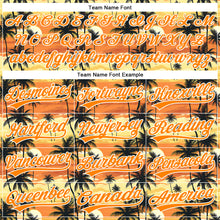 Загрузить изображение в средство просмотра галереи, Custom Yellow Bay Orange-White 3D Pattern Design Tropical Hawaii Palm Trees Authentic Baseball Jersey