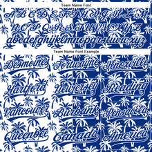 Загрузить изображение в средство просмотра галереи, Custom White Royal 3D Pattern Design Tropical Hawaii Palm Trees Authentic Baseball Jersey