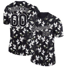Load image into Gallery viewer, Custom Black White 3D Pattern Design Animal Crane Performance T-Shirt