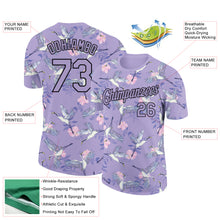 Загрузить изображение в средство просмотра галереи, Custom Purple Black 3D Pattern Design Animal Crane Performance T-Shirt