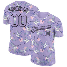 Загрузить изображение в средство просмотра галереи, Custom Purple Black 3D Pattern Design Animal Crane Performance T-Shirt
