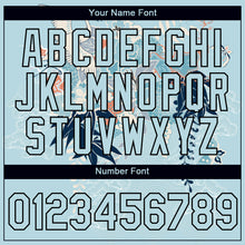 Загрузить изображение в средство просмотра галереи, Custom Light Blue Black 3D Pattern Design Animal Crane Performance T-Shirt