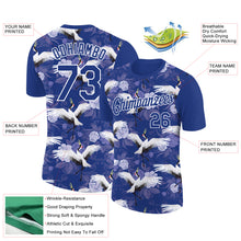 Load image into Gallery viewer, Custom Royal White 3D Pattern Design Animal Crane Performance T-Shirt