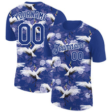 Load image into Gallery viewer, Custom Royal White 3D Pattern Design Animal Crane Performance T-Shirt