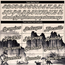 Laden Sie das Bild in den Galerie-Viewer, Custom Cream Black 3D Pattern Design Mountain Performance T-Shirt