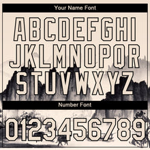 Laden Sie das Bild in den Galerie-Viewer, Custom Cream Black 3D Pattern Design Mountain Performance T-Shirt