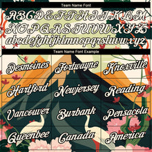 Laden Sie das Bild in den Galerie-Viewer, Custom Cream Black 3D Pattern Design Animal Crane Performance T-Shirt