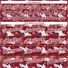 Load image into Gallery viewer, Custom Crimson White 3D Pattern Design Animal Crane Performance T-Shirt