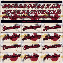 Laden Sie das Bild in den Galerie-Viewer, Custom Cream Crimson-Black 3D Pattern Design Animal Crane Performance T-Shirt